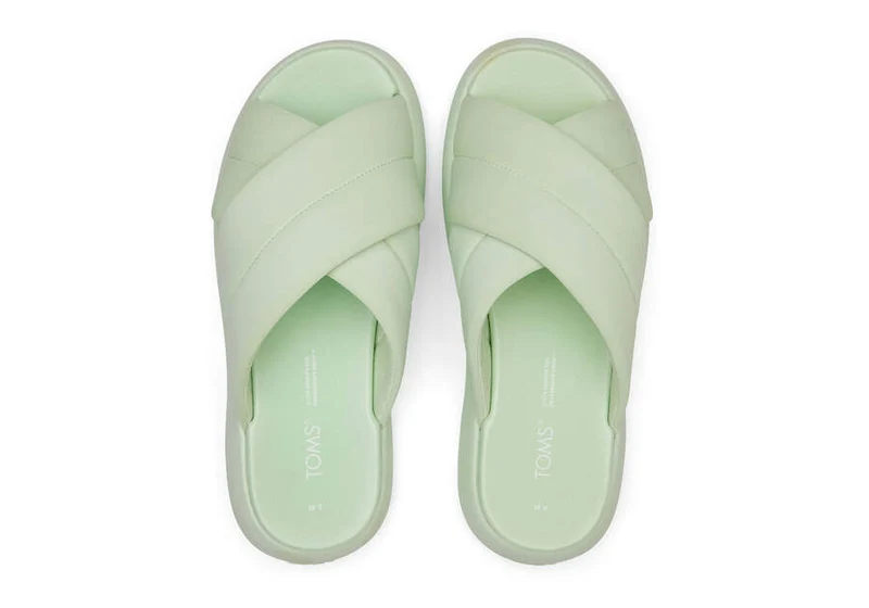 TOMS Damen Alpargata Mallow Crossover Repreve Slide - Mintgrün