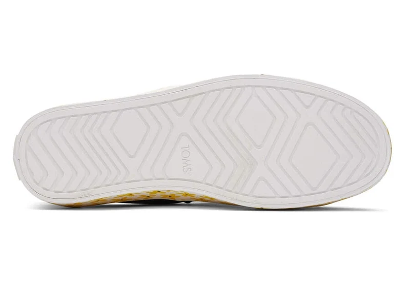 TOMS Damen Alpargata Fenix ​​Platform Sun Daisies Slip-On-Trainer – Schwarz