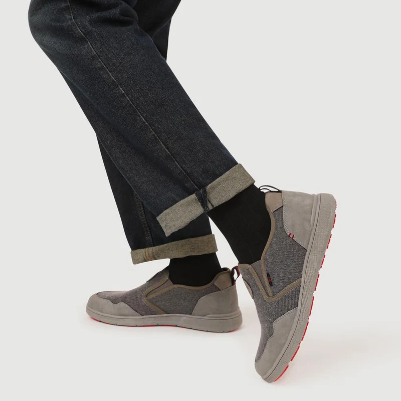 Elasticated Fabric Slip-Ons - GANG41006 / 327 573 - Grey Multi