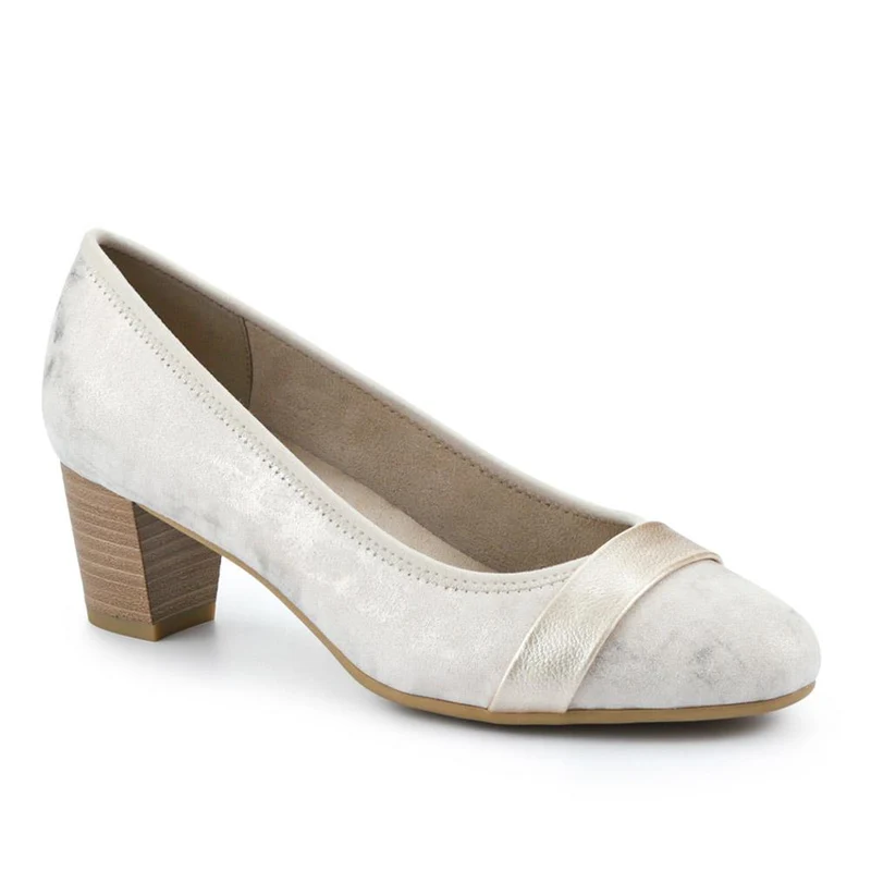 Lightweight Slip-On Court Shoes - JANSP41002 / 326 783 - Beige-Gold