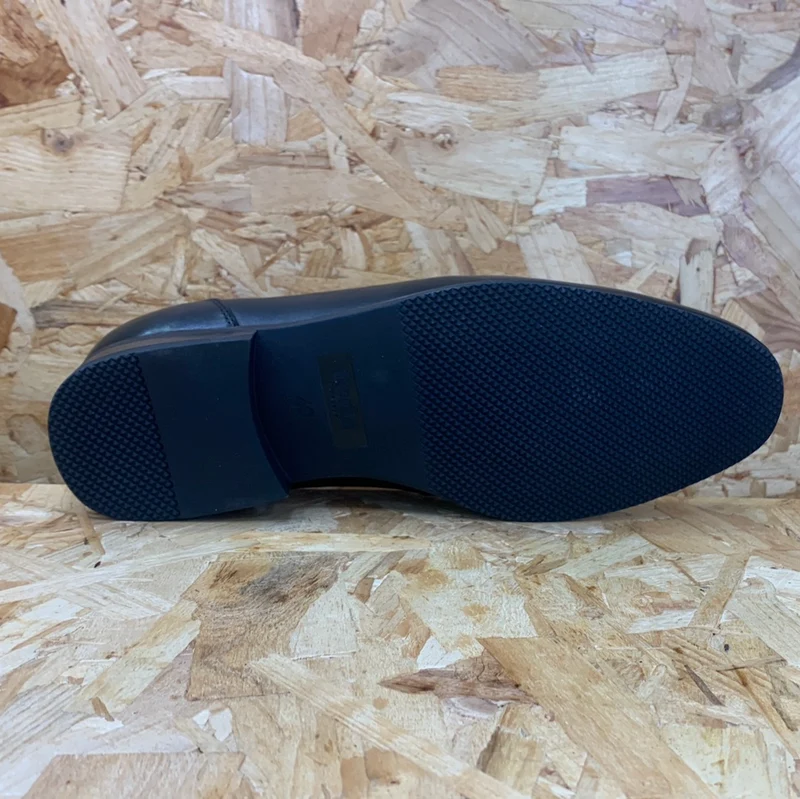 Teds Schulschuh „Cardiff“ aus glattem Leder für Kinder – Schwarz