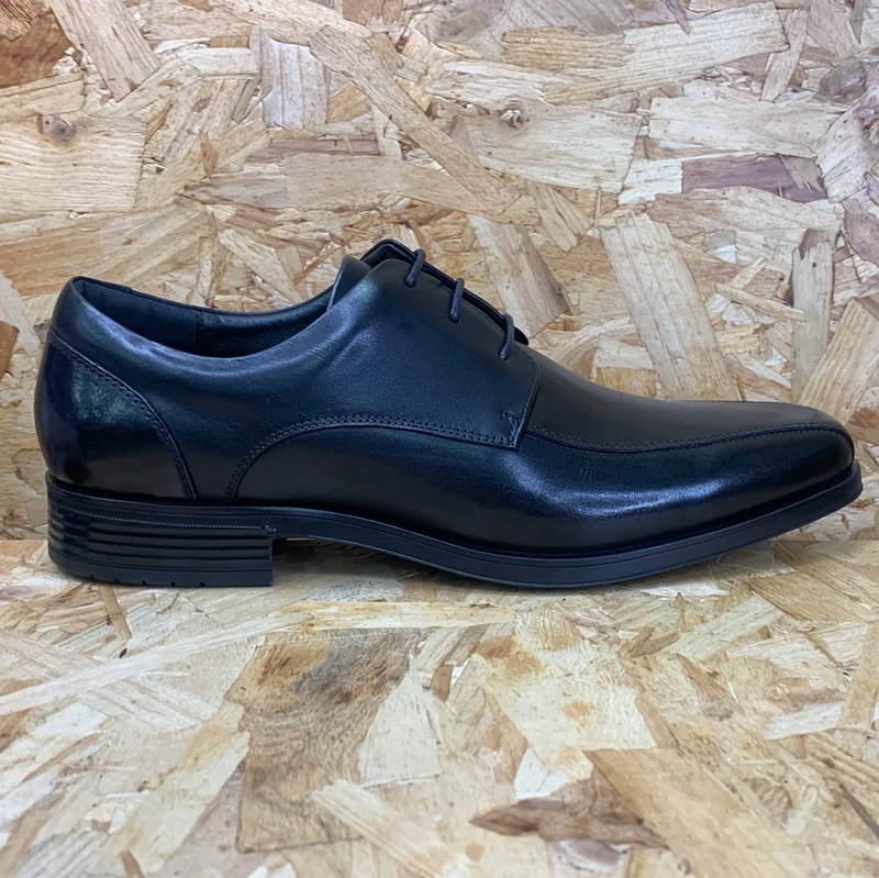 Teds Bristol Schulschuh aus glattem Leder für Kinder – Schwarz