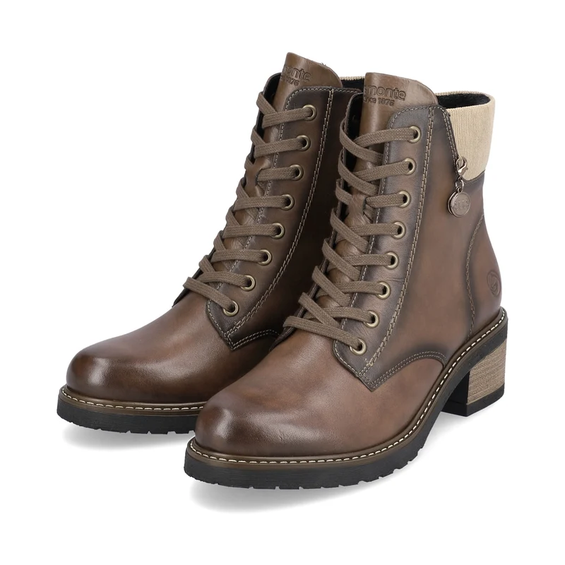 Remonte Damen-Stiefelette „Elle“ aus Leder – Braun