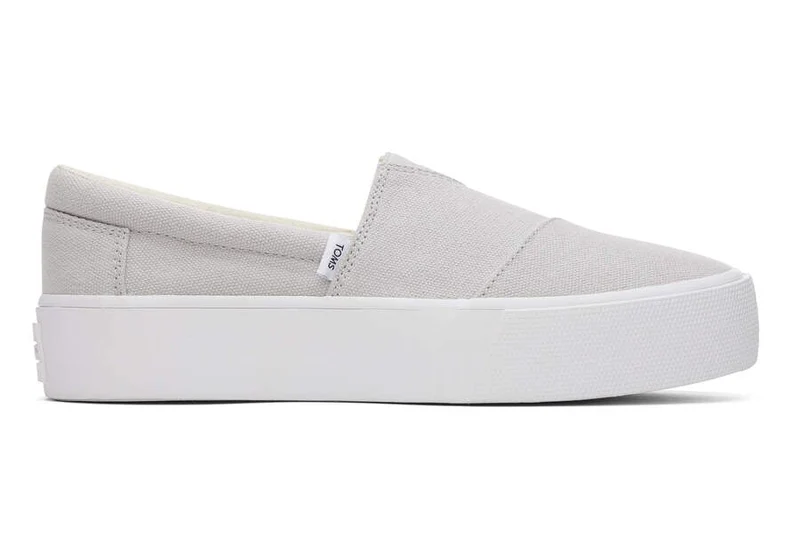 TOMS Alpargata Fenix ​​Plateau-Sneaker für Damen zum Hineinschlüpfen - Lunar Grau