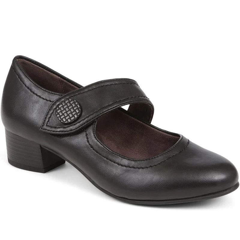 Wide Strap Mary Janes - JANSP37011 / 323 935 - Black