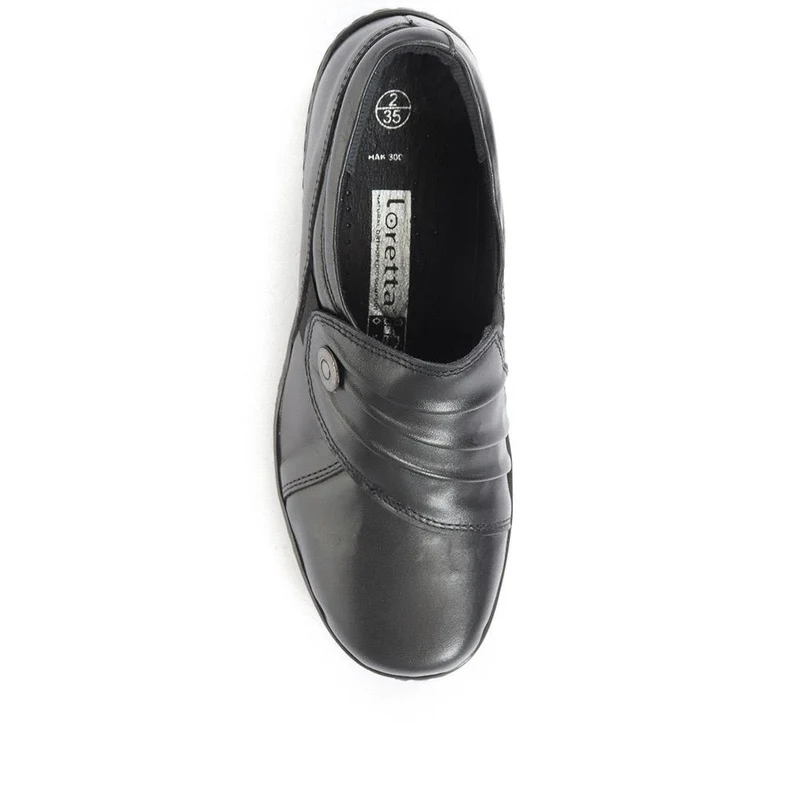 Handmade Slip-On Leather Shoes - HAK30009 / 316 090 - Black