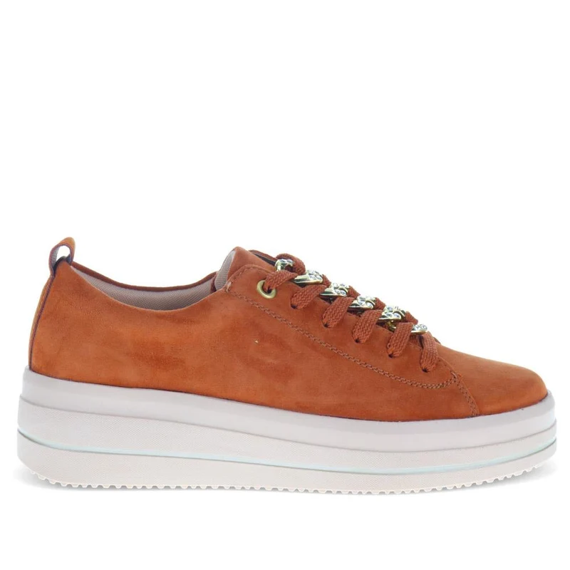 Leather Platform Trainers - DRS40502 / 325 667 - Tan