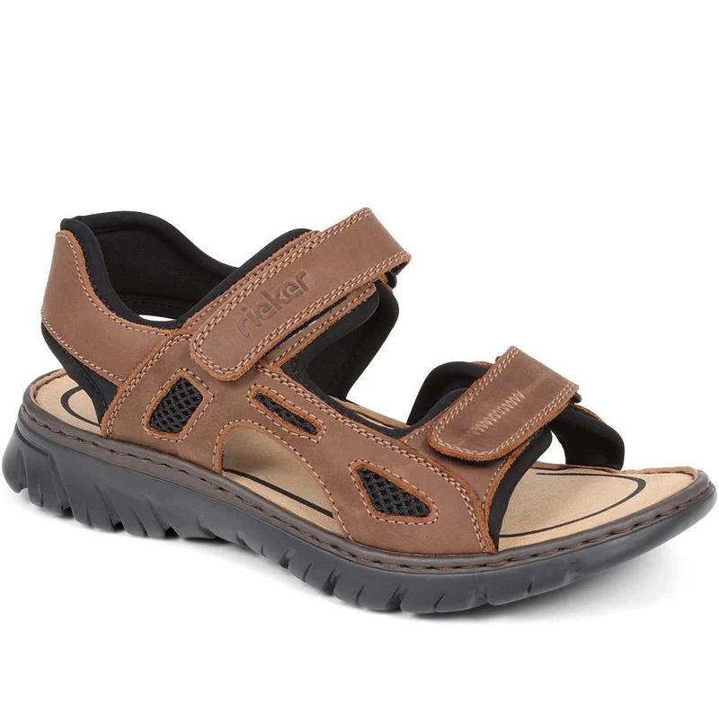 Men's Adjustable Walking Sandals - RKR31587 / 318 773 - Brown