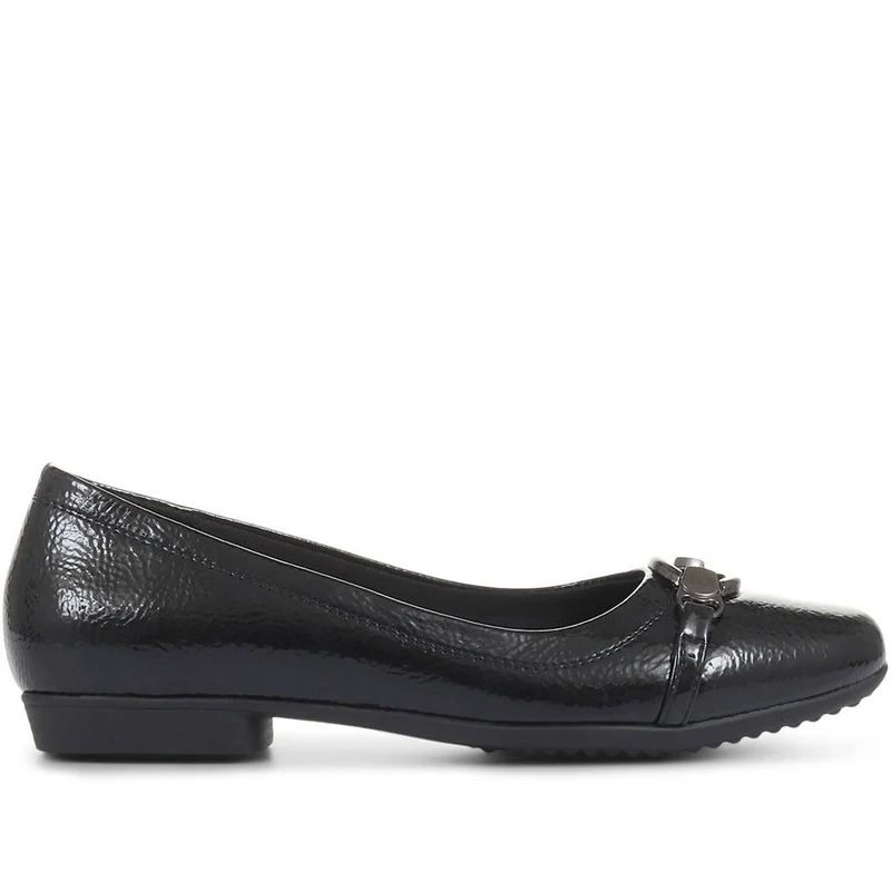 Slip-On Ballerina Pumps - WK33001 / 319 767 - Black Patent