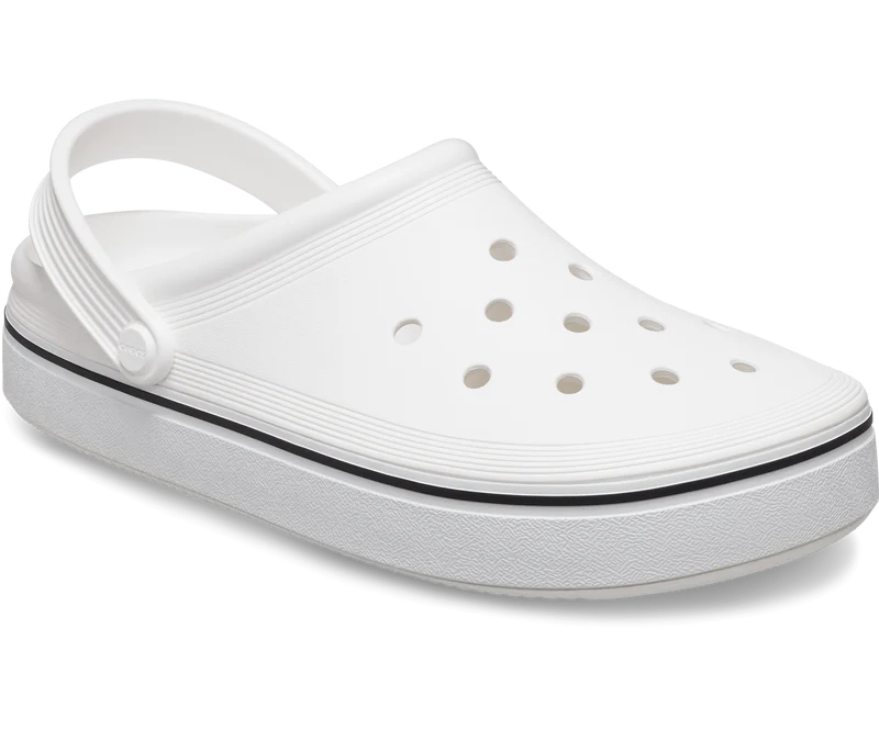 Crocs Klassischer Unisex-Off-Court-Clog – Weiß