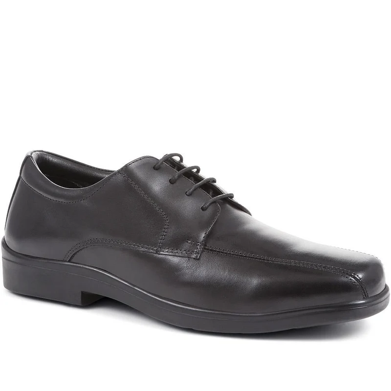 Wide Fit Leather Shoes - THEST36003 / 323 285 - Black