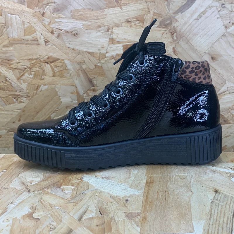Rieker Modische High-Top-Sneaker für Damen – Schwarz