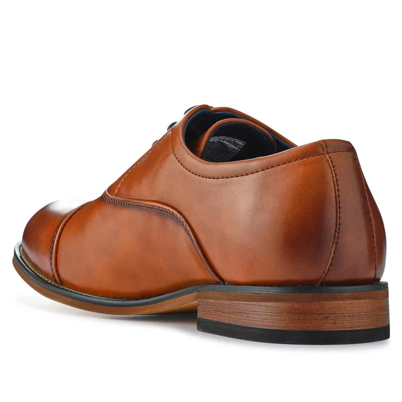Wide Fit Smart Lace Up Shoes - XINGH41002 / 327 183 - Tan