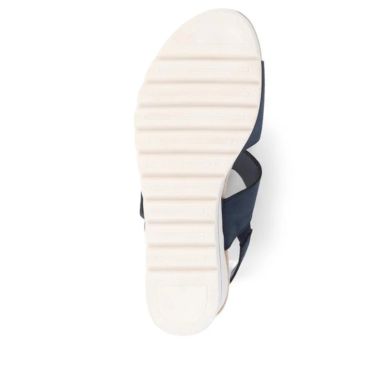 Touch-Fasten Platform Sandals - WBINS39031 / 325 231 - Navy
