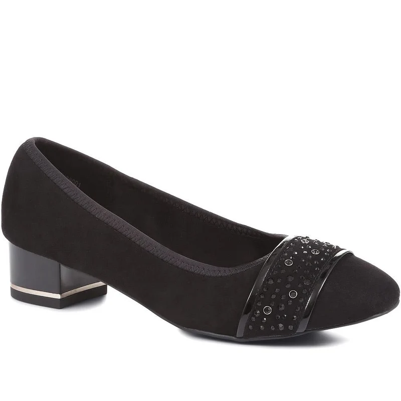 Block Heeled Court Shoes - PLAN36001 / 322 525