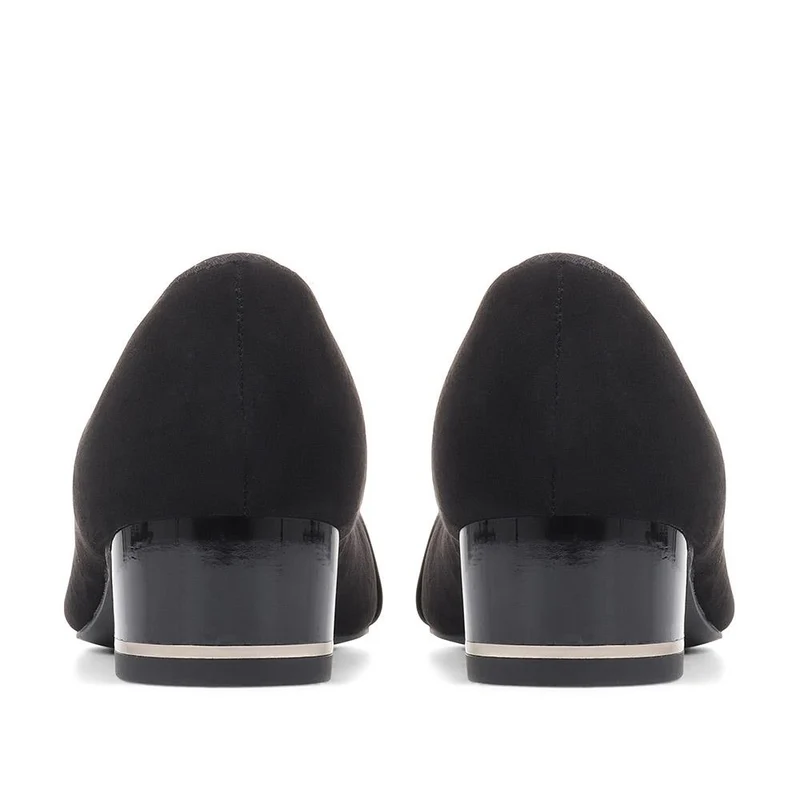Block Heeled Court Shoes - PLAN36001 / 322 525 - Black