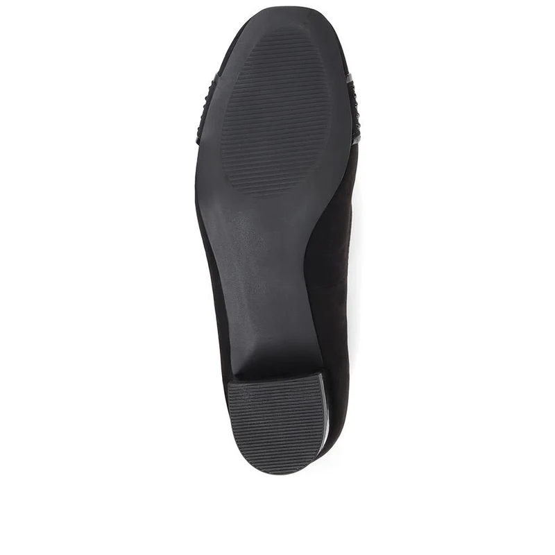 Block Heeled Court Shoes - PLAN36001 / 322 525 - Black