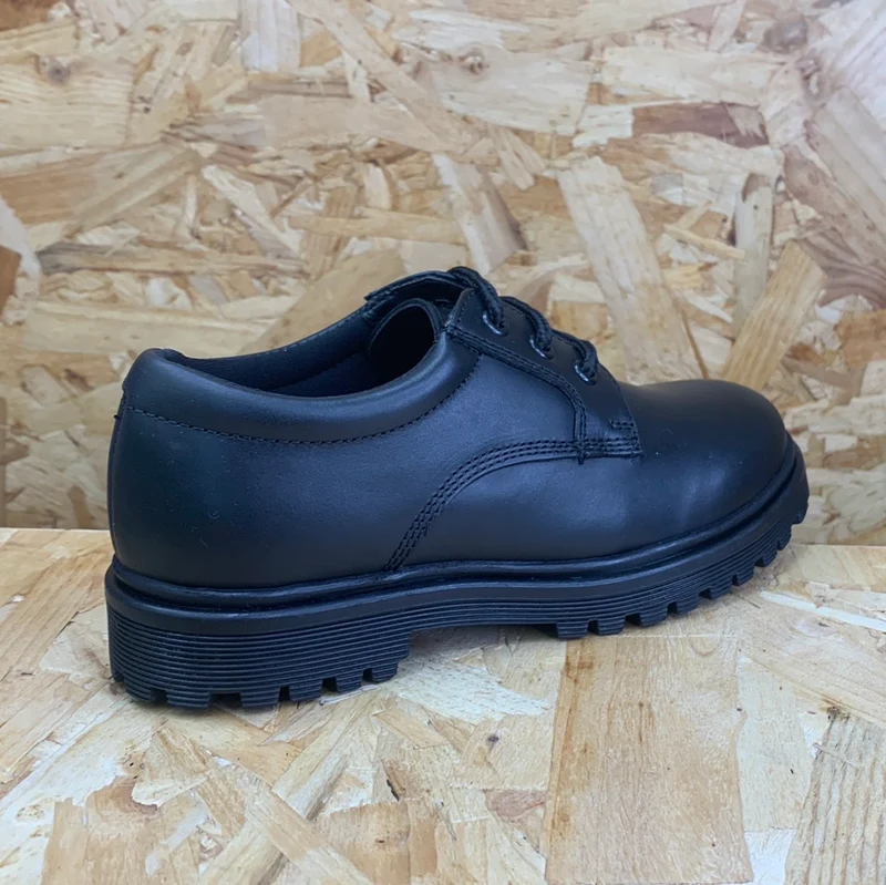 Term Bailey Kinder-Schnürschuh aus Leder – Schwarz
