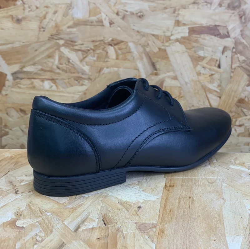 Term Bedford Kinder-Schnürschuh aus Leder – Schwarz