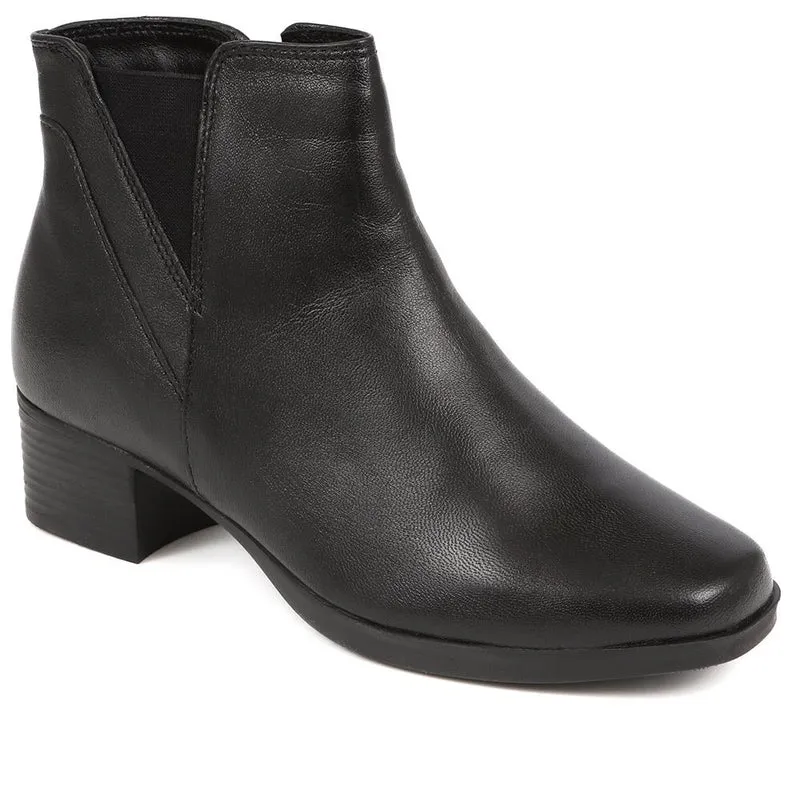 Heeled Leather Ankle Boots - NAP30008 / 316 682