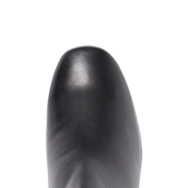 Heeled Leather Ankle Boots - NAP30008 / 316 682 - Black