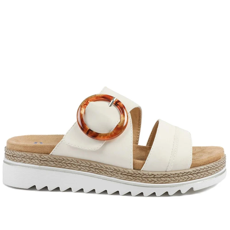 Adjustable-Fitting Mules - WBINS41023 / 327 085 - Beige