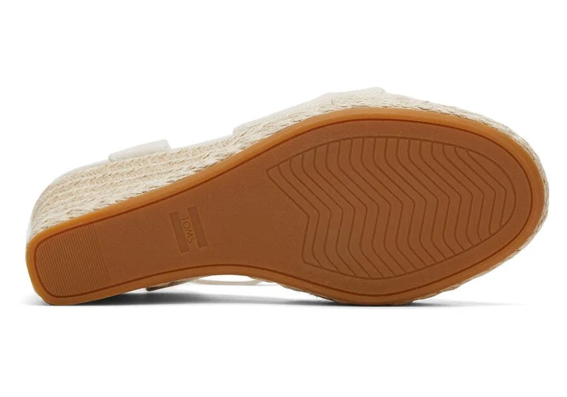 TOMS Damen Marisela Slubby Woven Wedge Sandale – Natur
