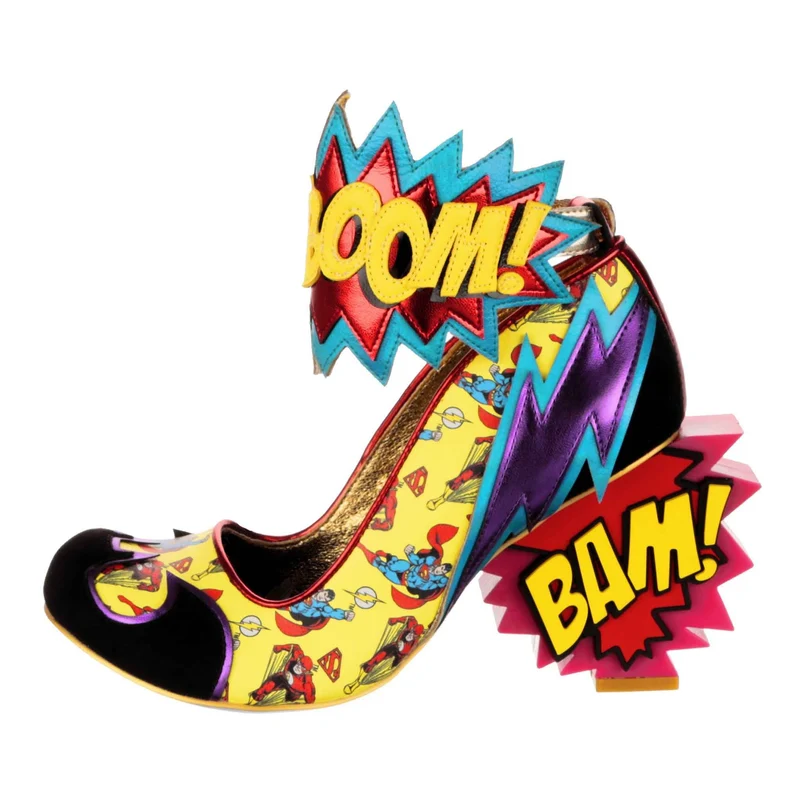 Irregular Choice Frauen Justice League Kaboom High Heel - Pink