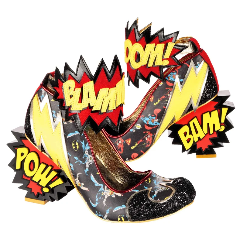 Irregular Choice Frauen Justice League Kaboom High Heel – Schwarz