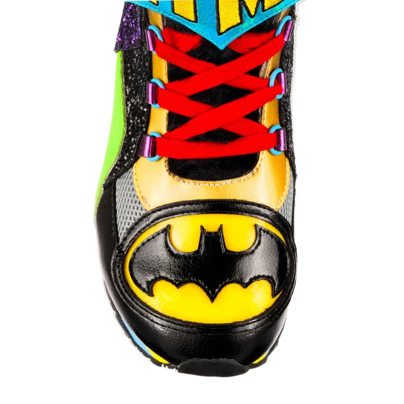 Irregular Choice Frauen Justice League Bat-Tech Leuchtstiefel – Schwarz