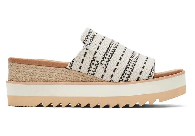 TOMS Damen Diana Global Woven Mule Sandale – Natur