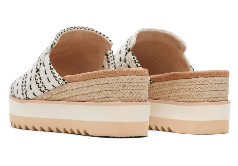 TOMS Damen Diana Global Woven Mule Sandale – Natur