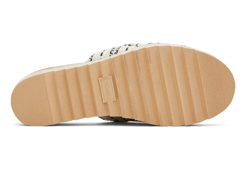 TOMS Damen Diana Global Woven Mule Sandale – Natur
